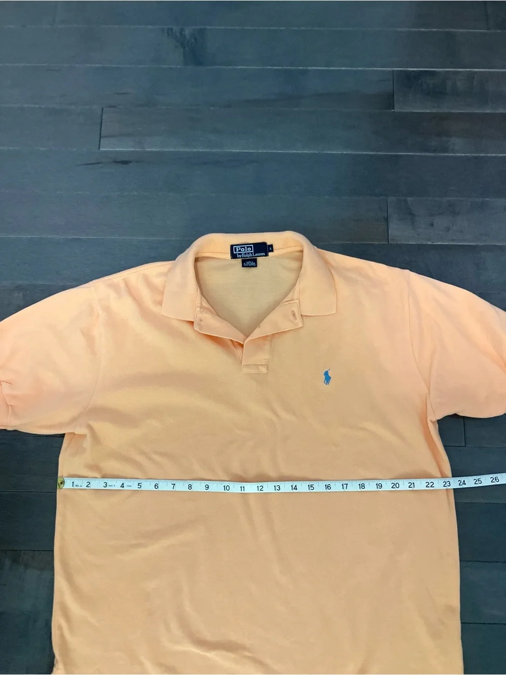 Ralph Lauren Men's L Peach Polo 100% Cotton